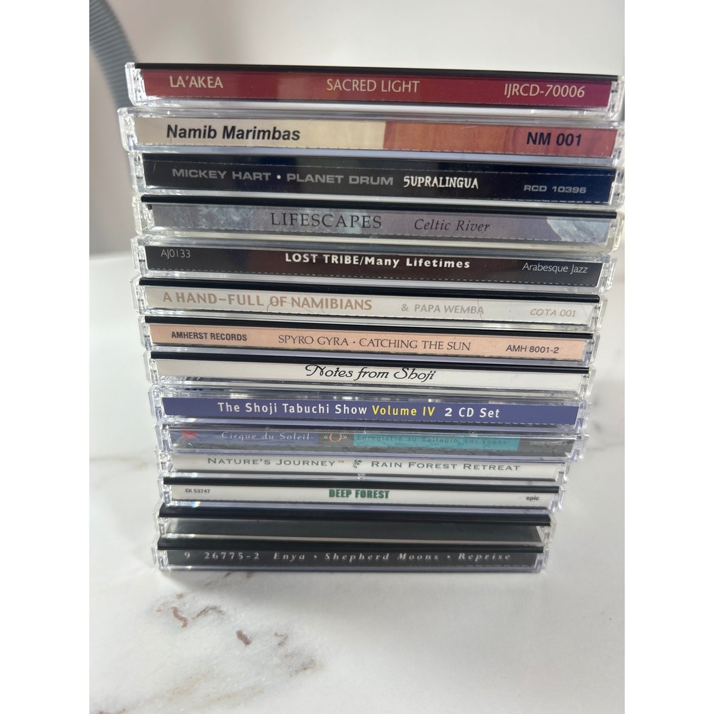 World Music New Age Jazz CD Lot 13pc Enya Mickey Hart Deep Forest Spyro‎ Gyra